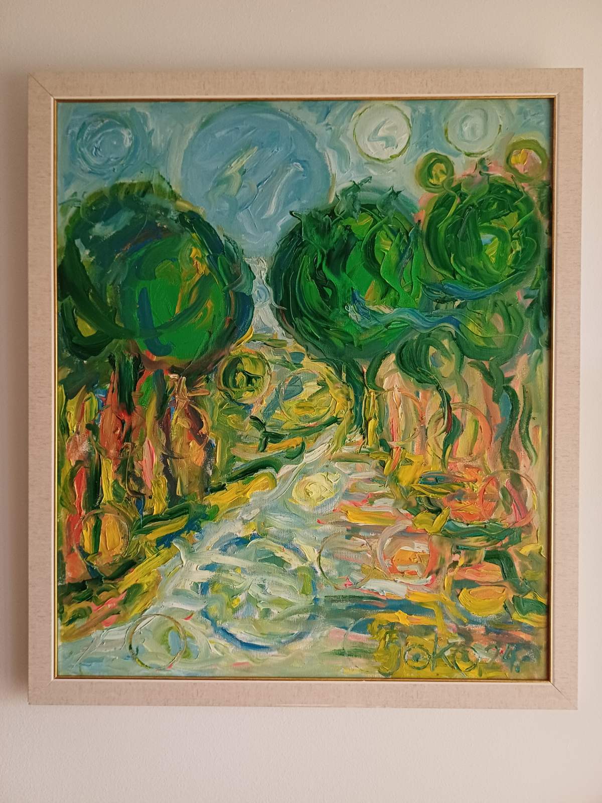 Polyform Presentation of Forest Landscape with Pierre-Auguste Renoir Accents